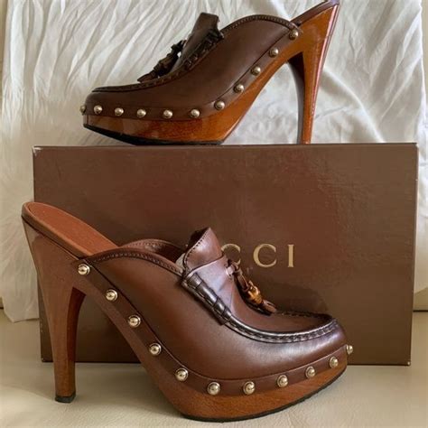 gucci mules used|gucci high heel mules.